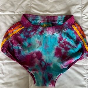 Women’s 4 stripe hand dyed jogger short